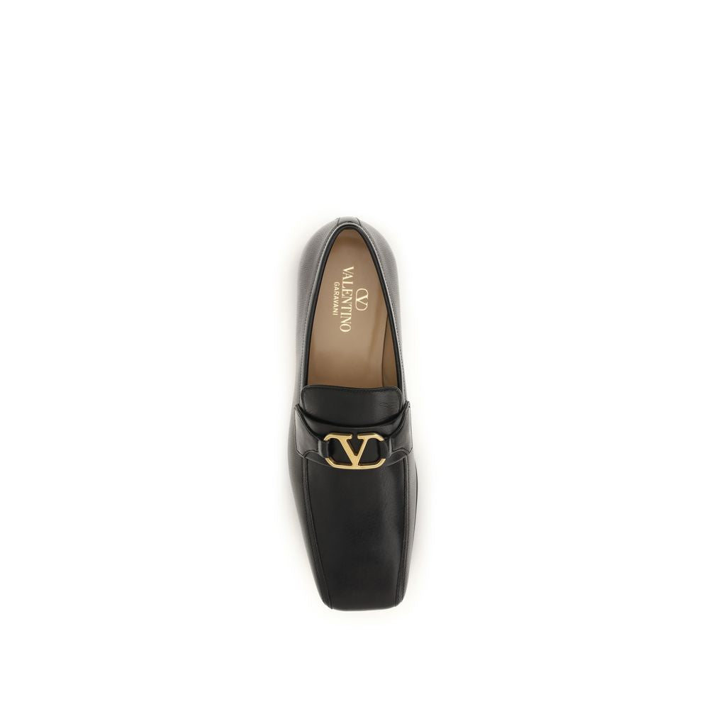 Mocassins à enfiler Valentino Garavani en chevreau noir