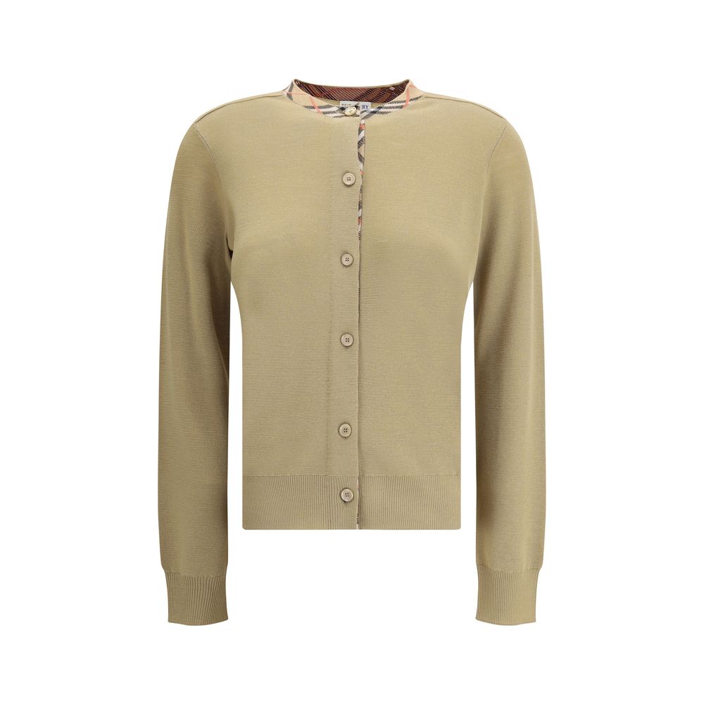 Cardigan en laine marron Burberry Oves Aries