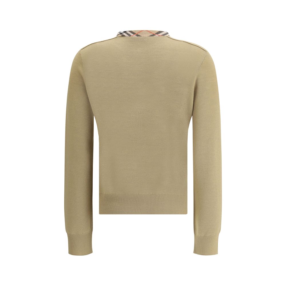 Cardigan en laine marron Burberry Oves Aries