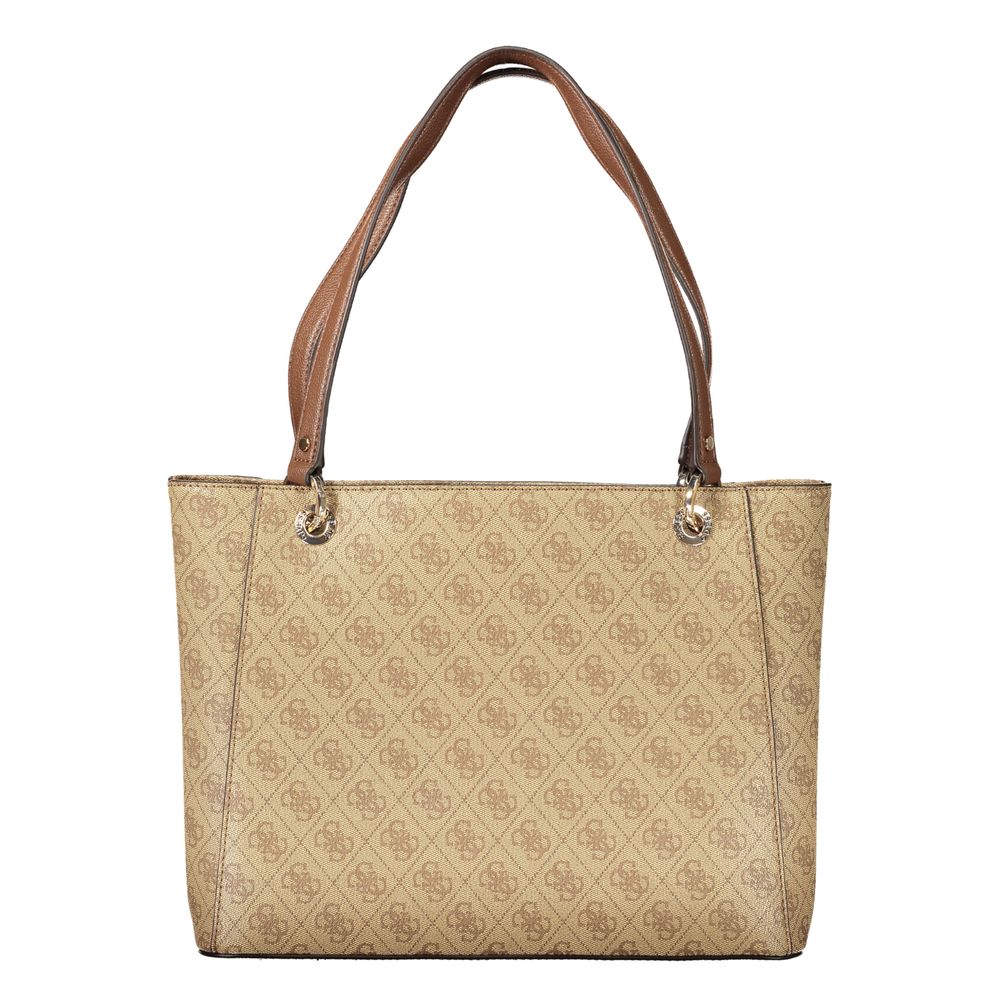 Borsa da donna Guess Jeans in poliuretano beige