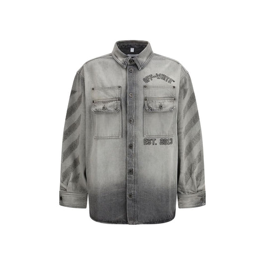 Camicia in denim grigio Off-White