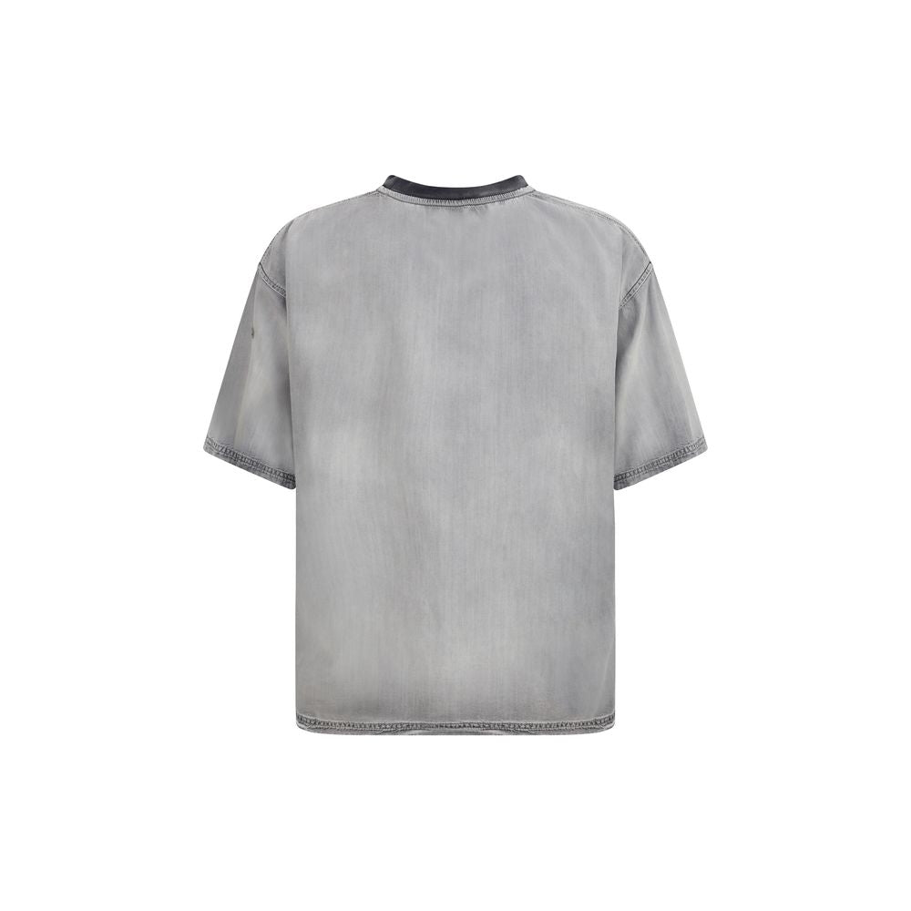 T-shirt in cotone grigio Diesel