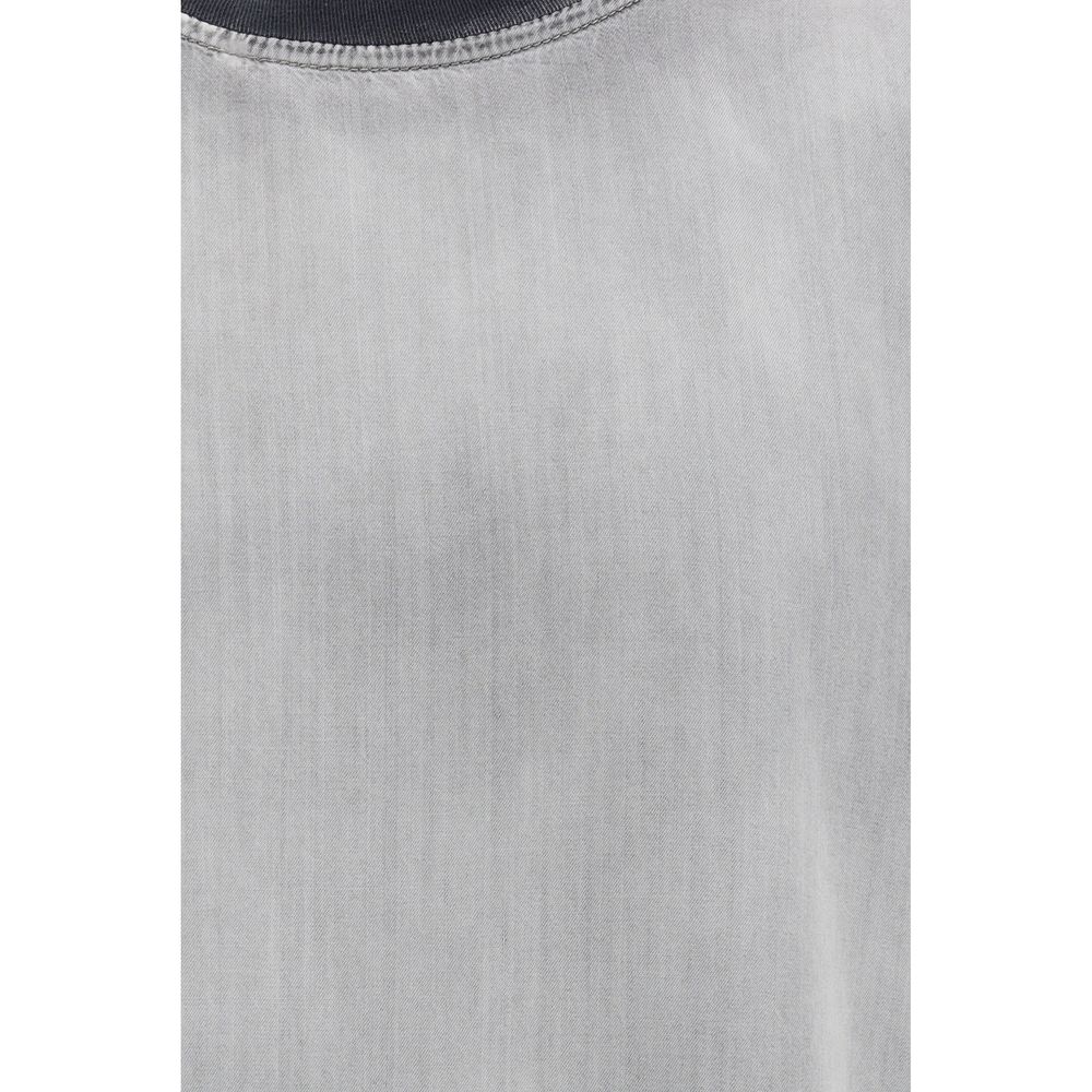T-shirt in cotone grigio Diesel