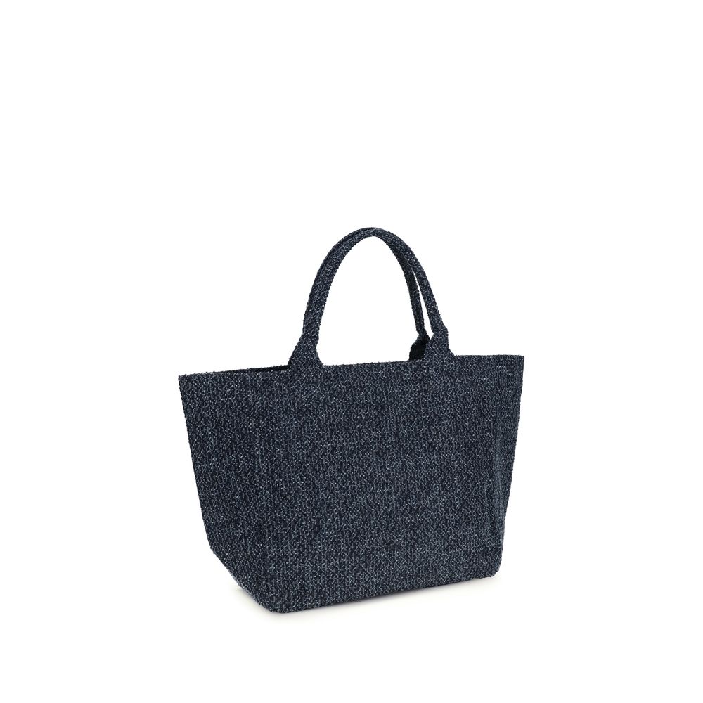 Sac bandoulière Ganni en coton bleu