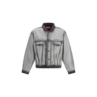 Diesel Gray Cotton Denim Jacket