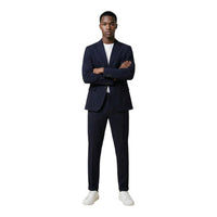 Mulish Blue Cotton Two-Piece Suit