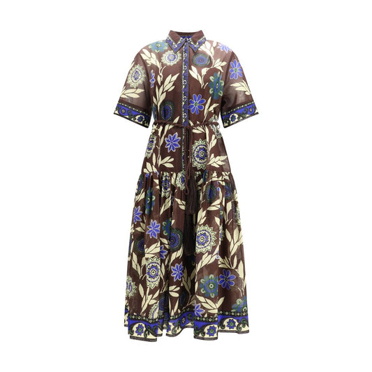 Abito casual Alemais in cotone marrone