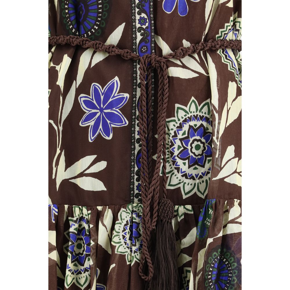 Robe décontractée Alemais en coton marron