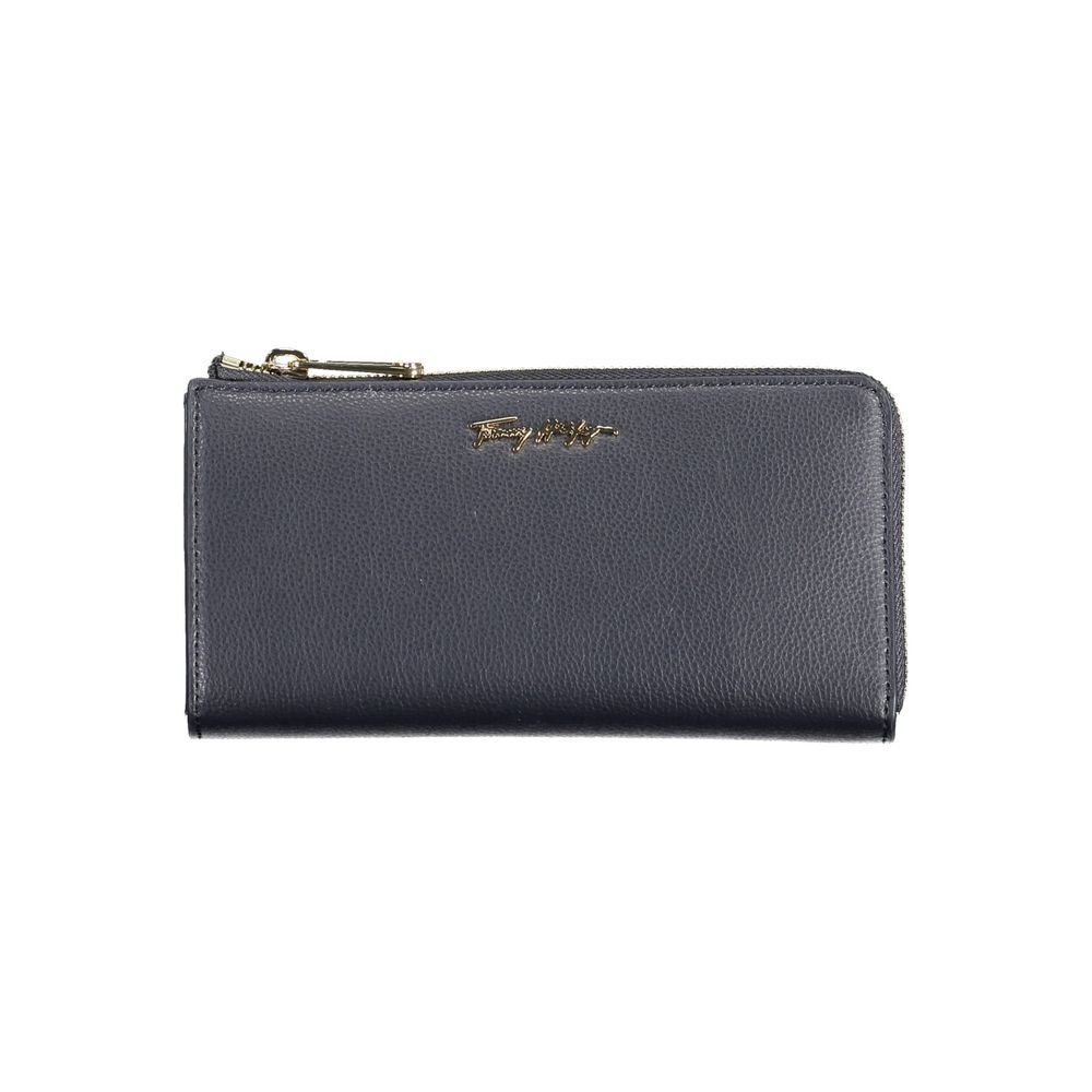 Portefeuille femme en polyuréthane bleu Tommy Hilfiger