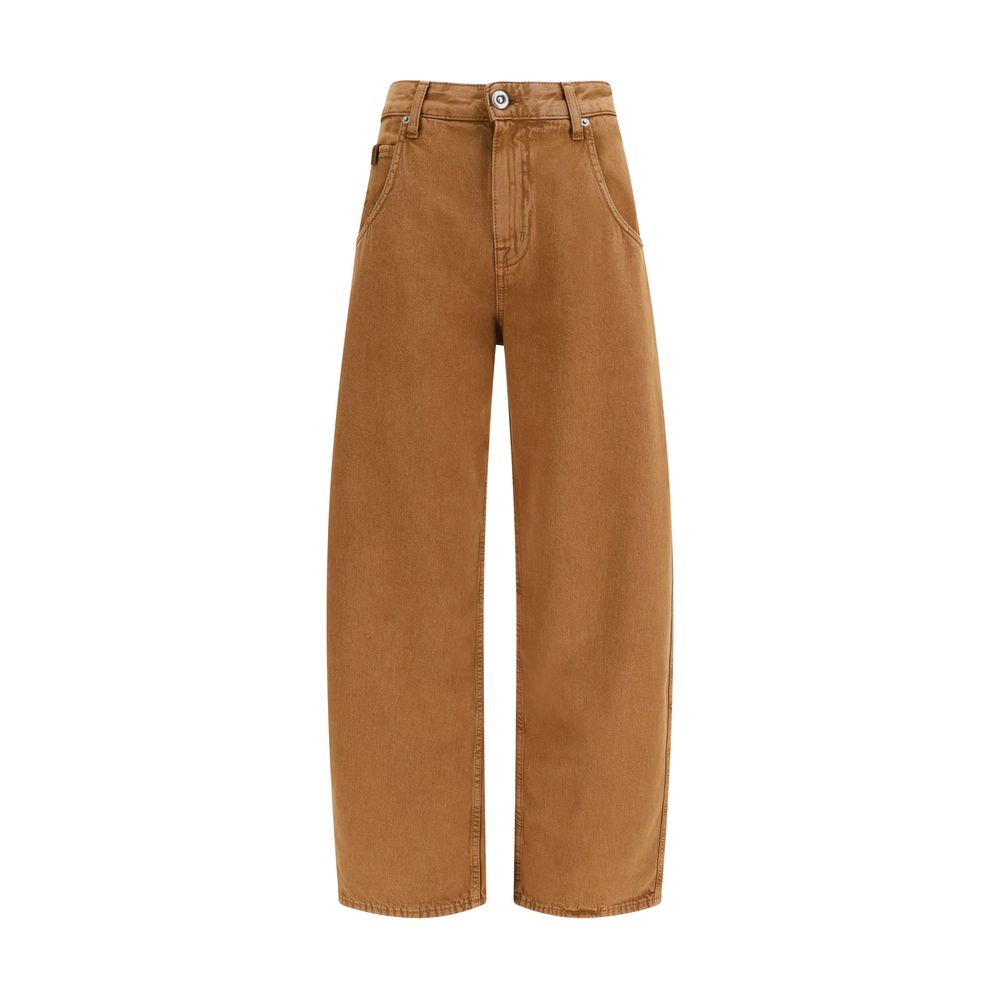 Jacob Cohen Jeans in Cotone Marrone a Vestibilità Rilassata
