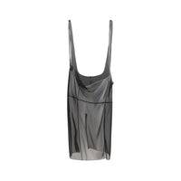 Prada Black Polyester Midi Skirt