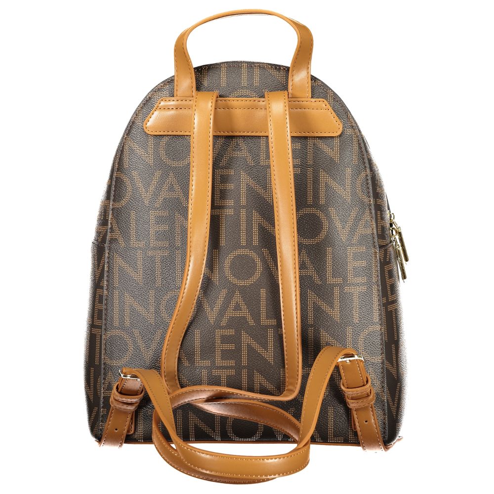 Mario Valentino Brown Polyurethane Womens Backpack
