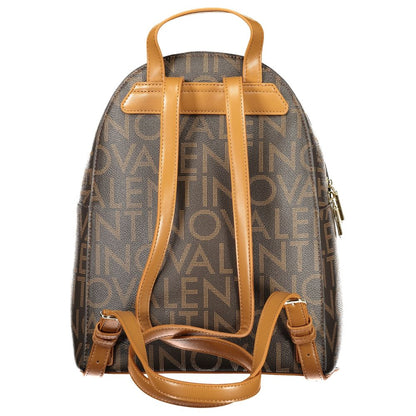 Mario Valentino Brown Polyurethane Womens Backpack