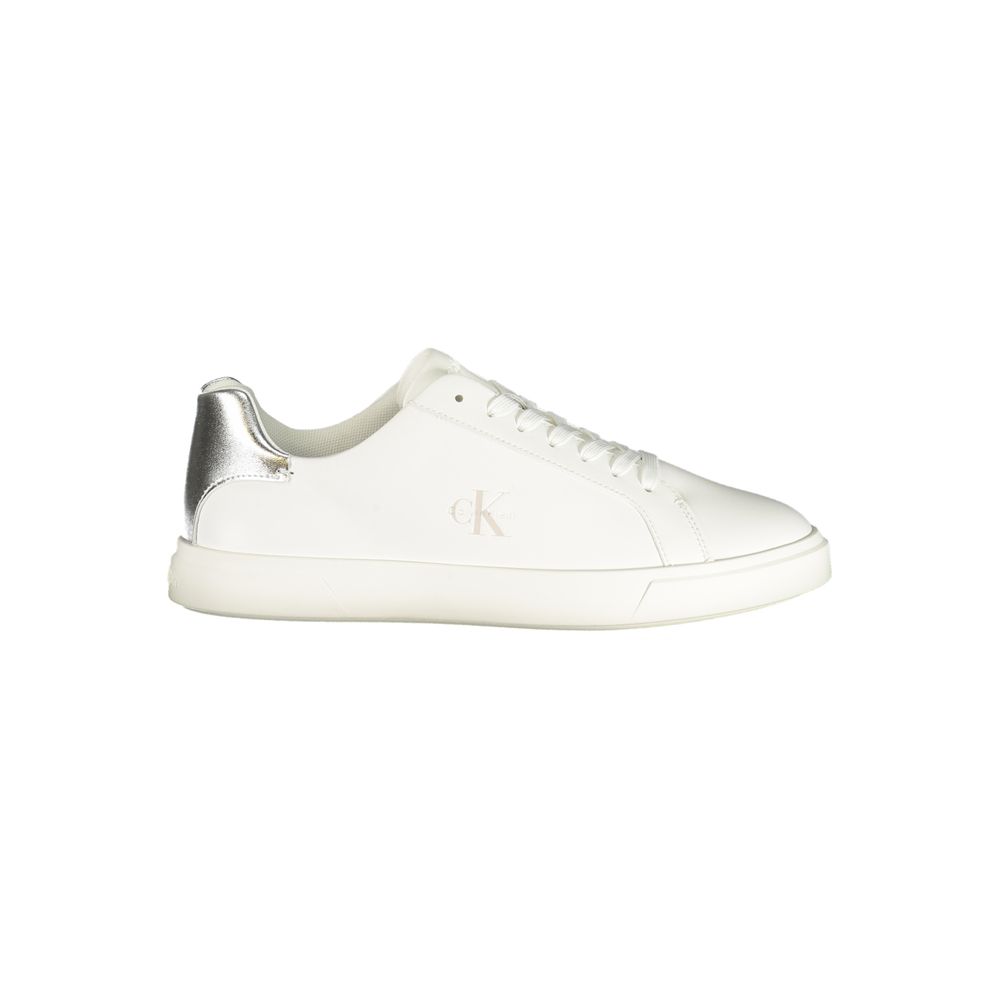 Baskets pour femme en polyuréthane blanc Calvin Klein
