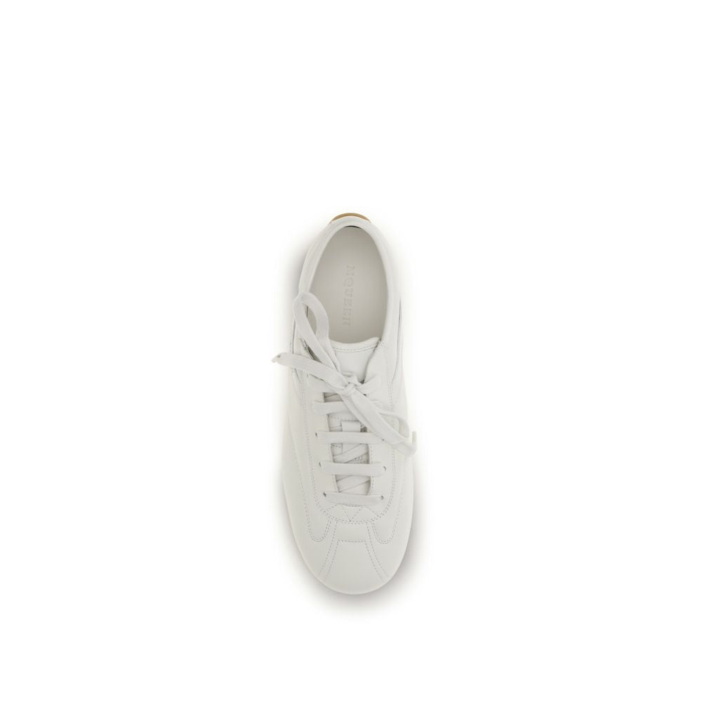 Alexander McQueen White Calf Leather Bos Taurus Athletic Sneakers
