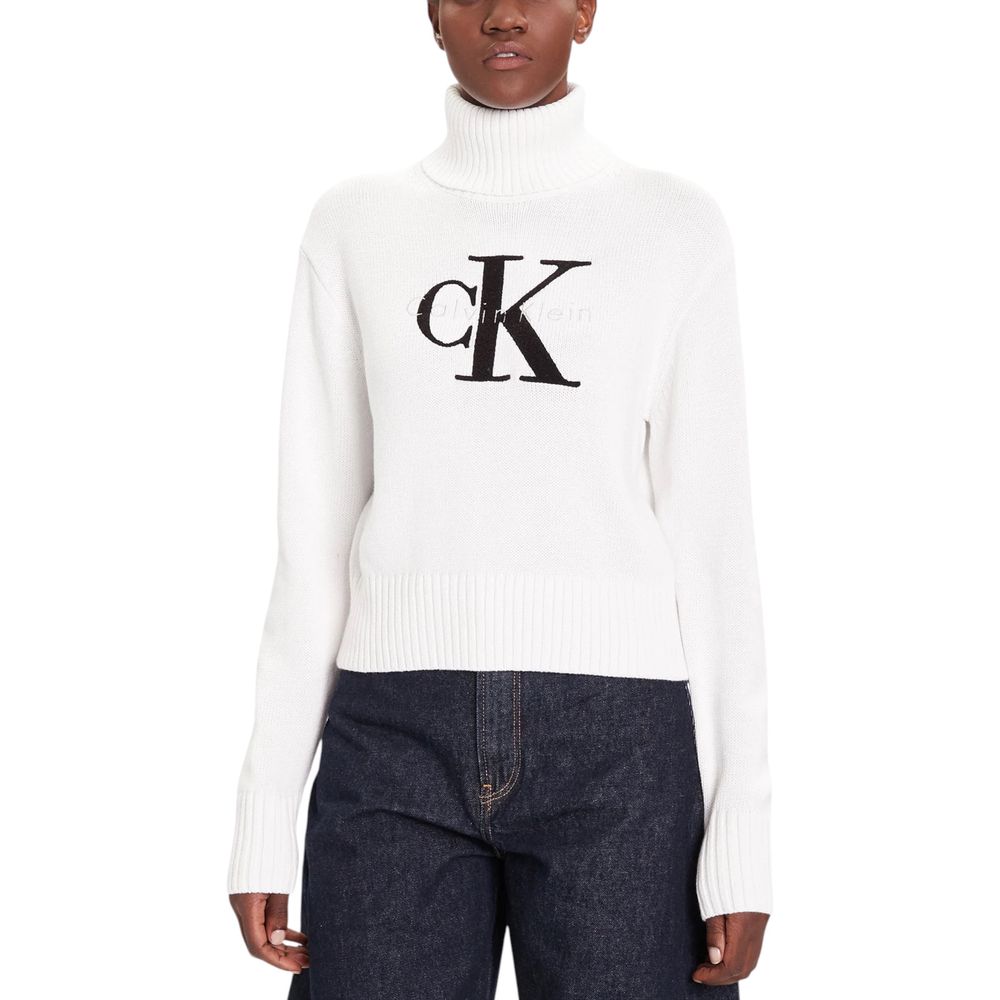 Col roulé Calvin Klein Jeans en coton blanc