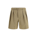 Pantalones cortos bermudas de algodón beige Saint Laurent