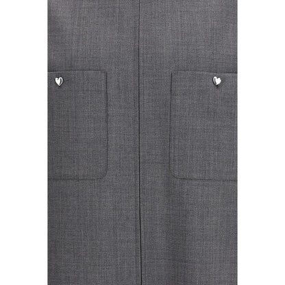 Valentino Garavani Gray Polyester Coat