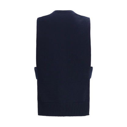 Miu Miu Blue Cashmere Sleeveles Sweater