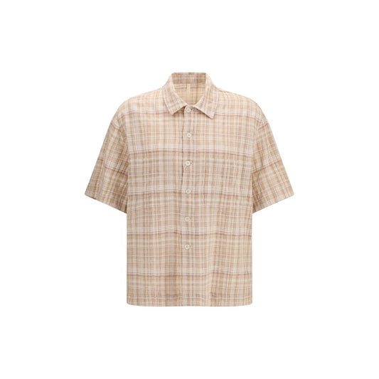 Camicia in cotone con motivo girasole arancione
