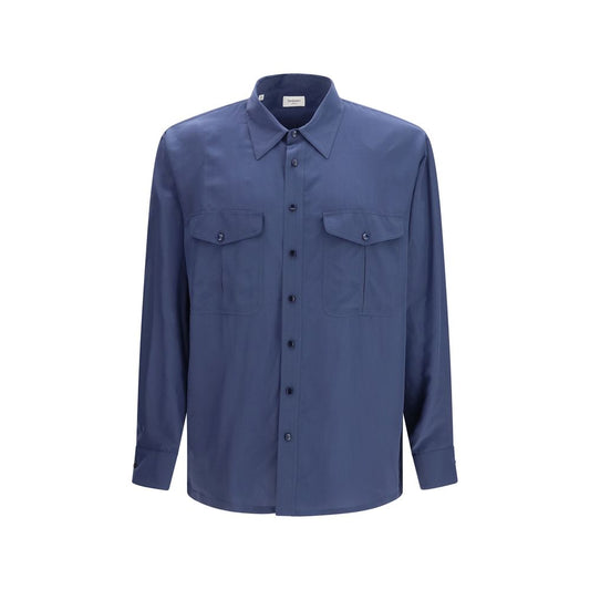 Camicia Saint Laurent in viscosa blu