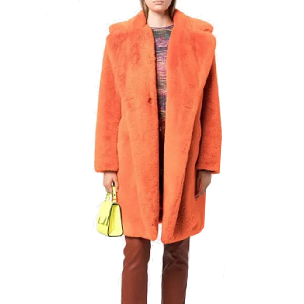 Manteau en fausse fourrure orange Apparis