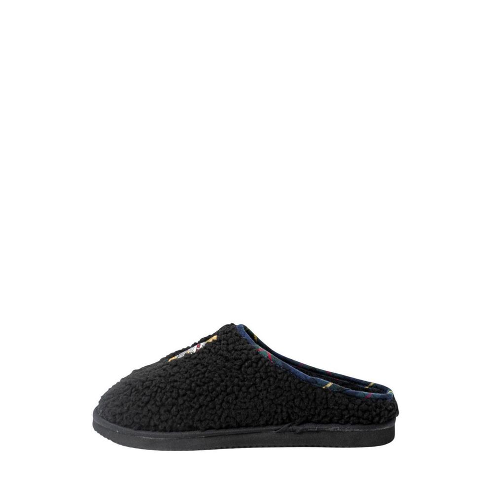 Pantoufles en coton noir Ralph Lauren