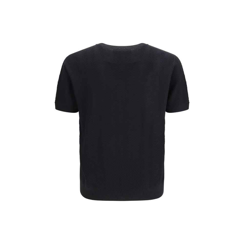 Pull en soie noir Giorgio Armani