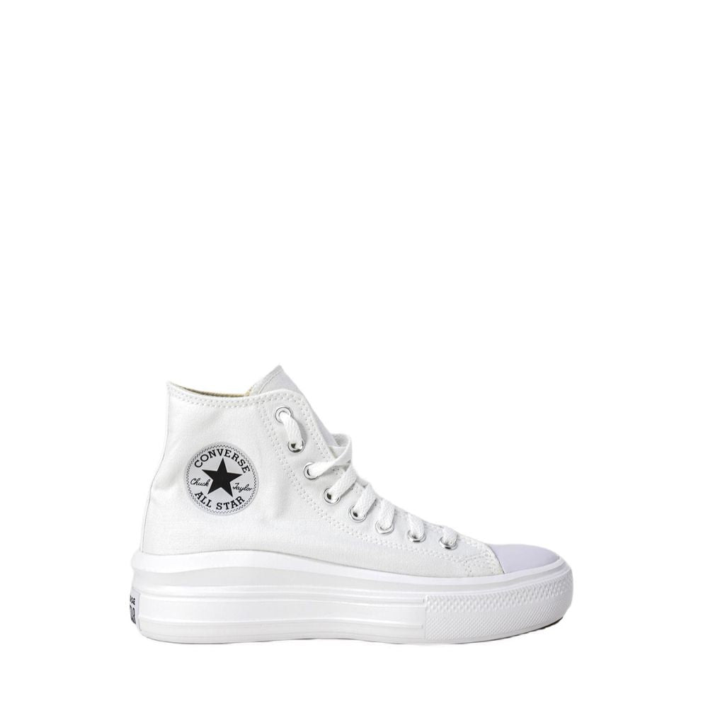 Baskets montantes en coton blanc Converse