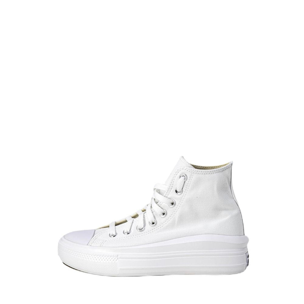Baskets montantes en coton blanc Converse