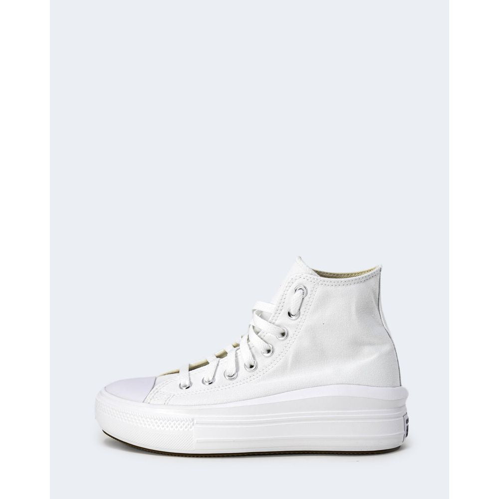 Baskets montantes en coton blanc Converse