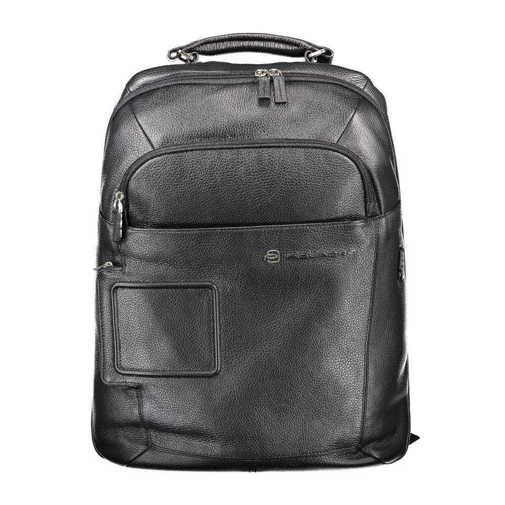 Piquadro Sac à dos en cuir noir pour homme