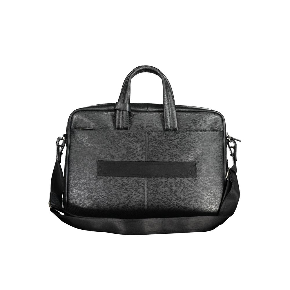 Serviette homme Piquadro en cuir Nero