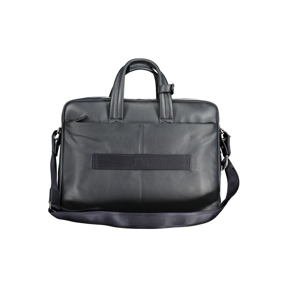 Porte-documents en cuir bleu Piquadro pour homme