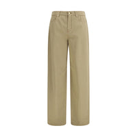 Max Mara Beige Cotton Casual Pants