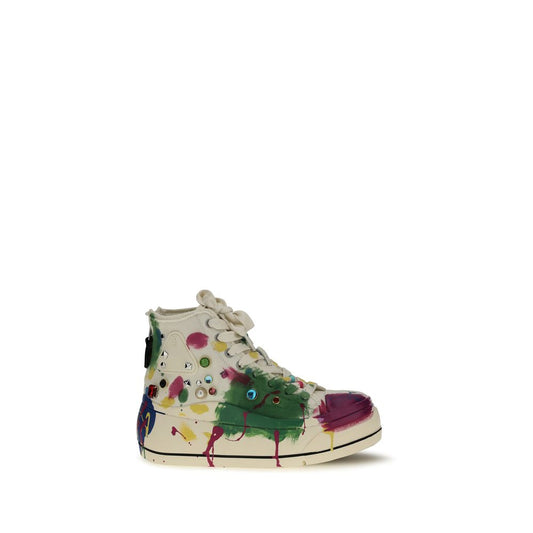 Sneakers alte in cotone multicolore R13