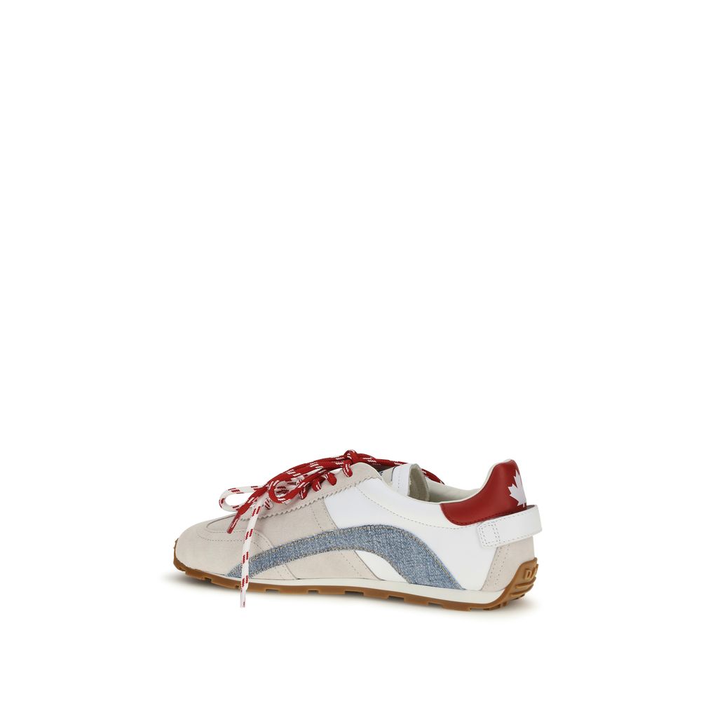 Sneakers Basse Dsquared² in Pelle di Vitello Multicolore Bos Taurus