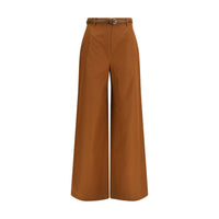 Max Mara Pantaloni Casual in Cotone Marrone