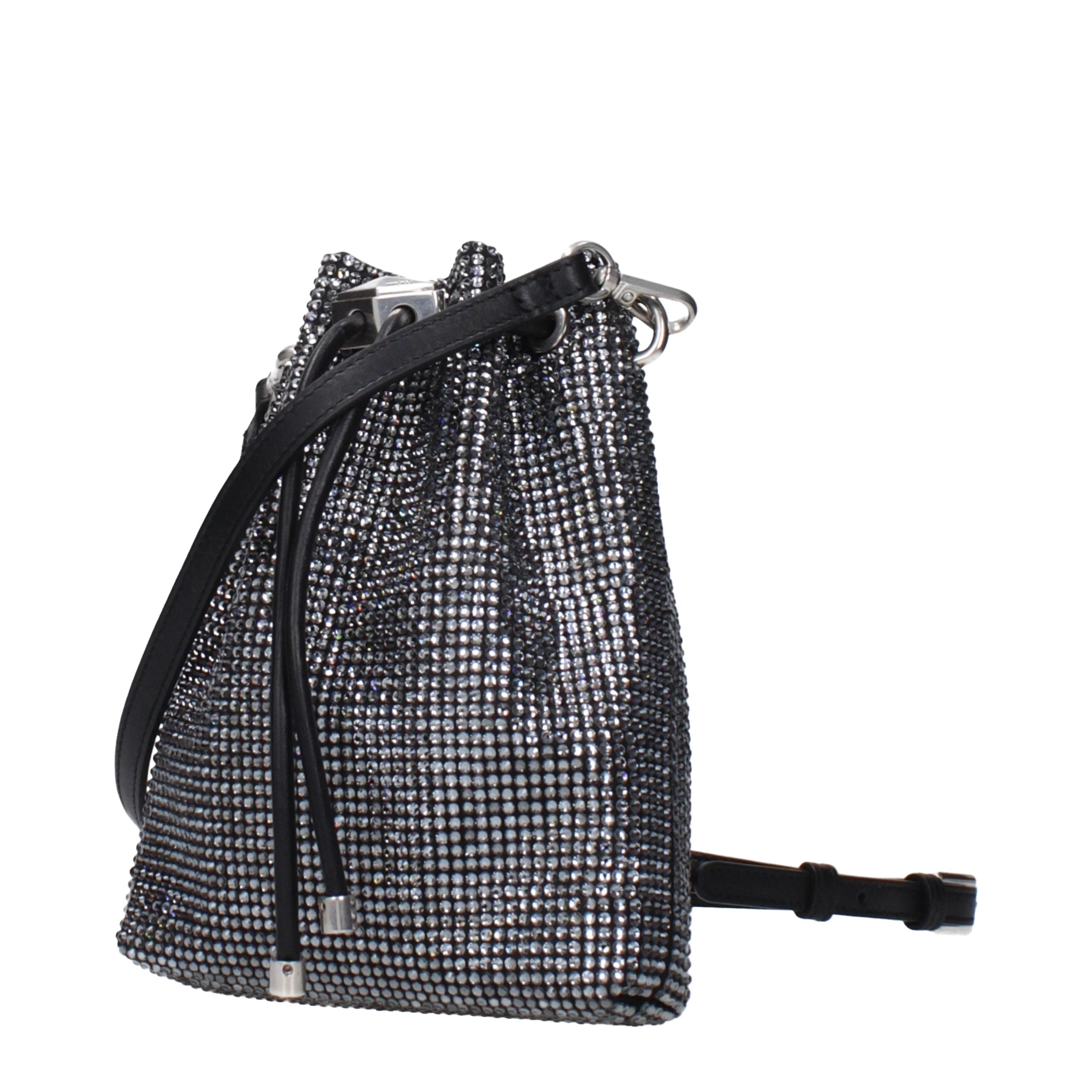 Sac bandoulière Jimmy Choo en satin noir