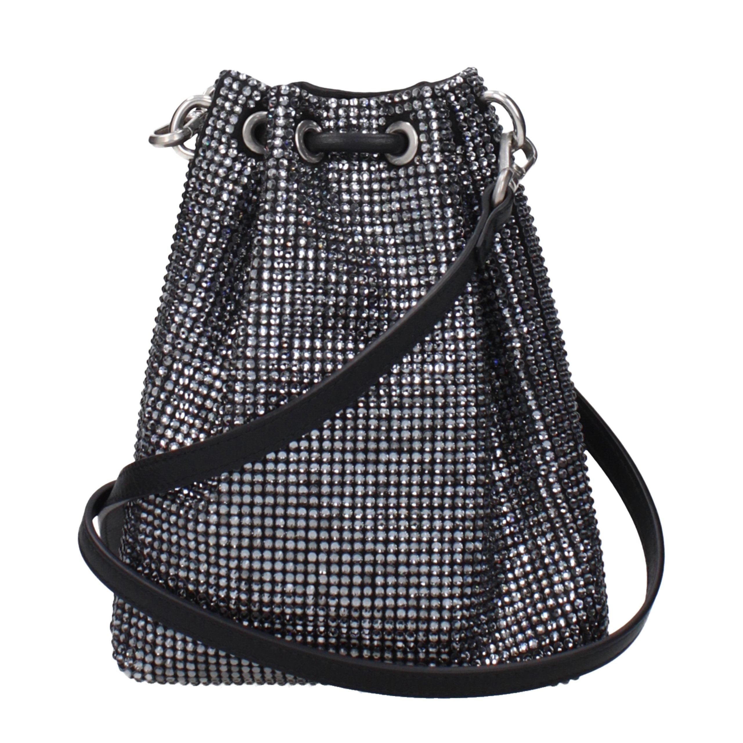 Sac bandoulière Jimmy Choo en satin noir