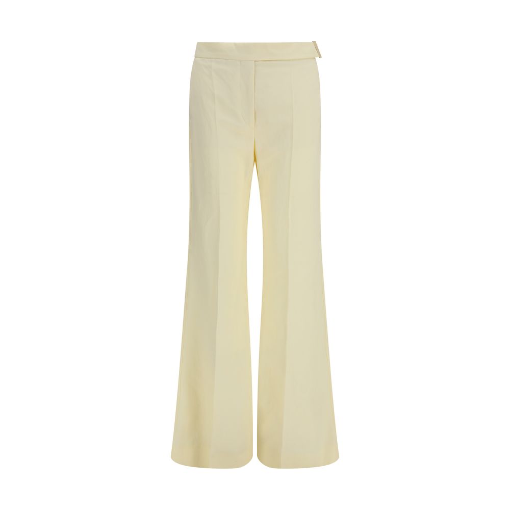 Max Mara Beige Viscose Flared Pants