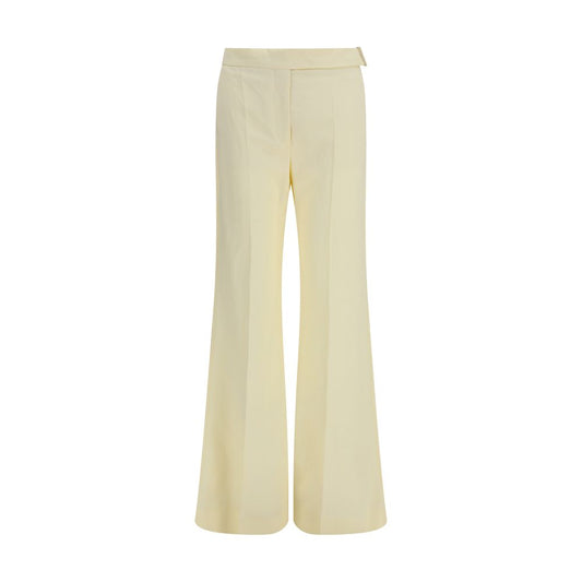 Max Mara Beige Viscose Flared Pants