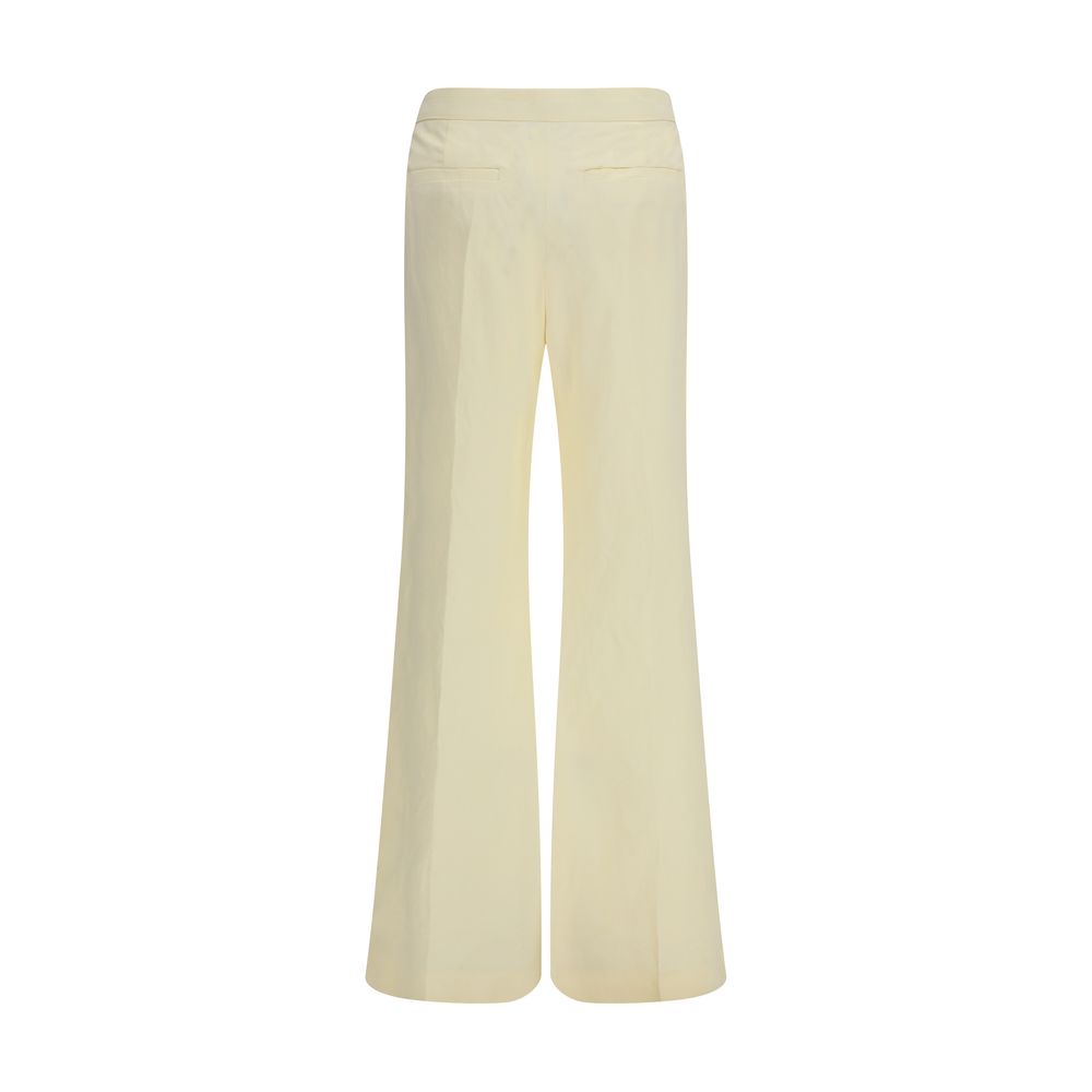 Max Mara Beige Viscose Flared Pants