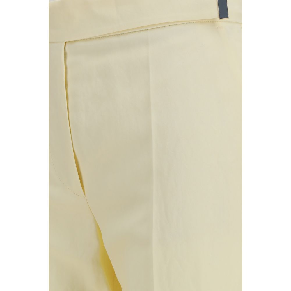 Max Mara Beige Viscose Flared Pants