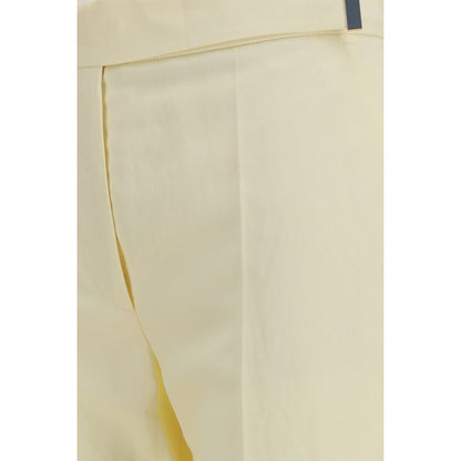 Max Mara Beige Viscose Flared Pants