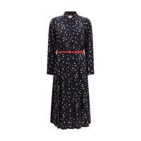 Robe décontractée Max Mara en soie bleue