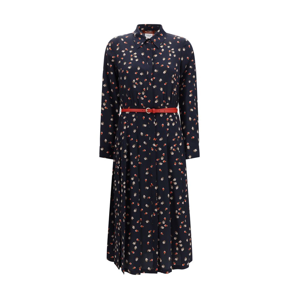 Abito casual Max Mara in seta blu