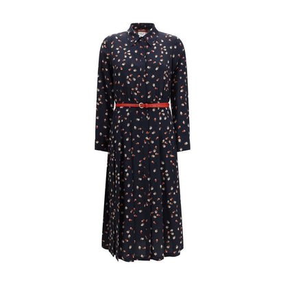 Robe décontractée Max Mara en soie bleue