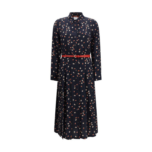 Abito casual Max Mara in seta blu