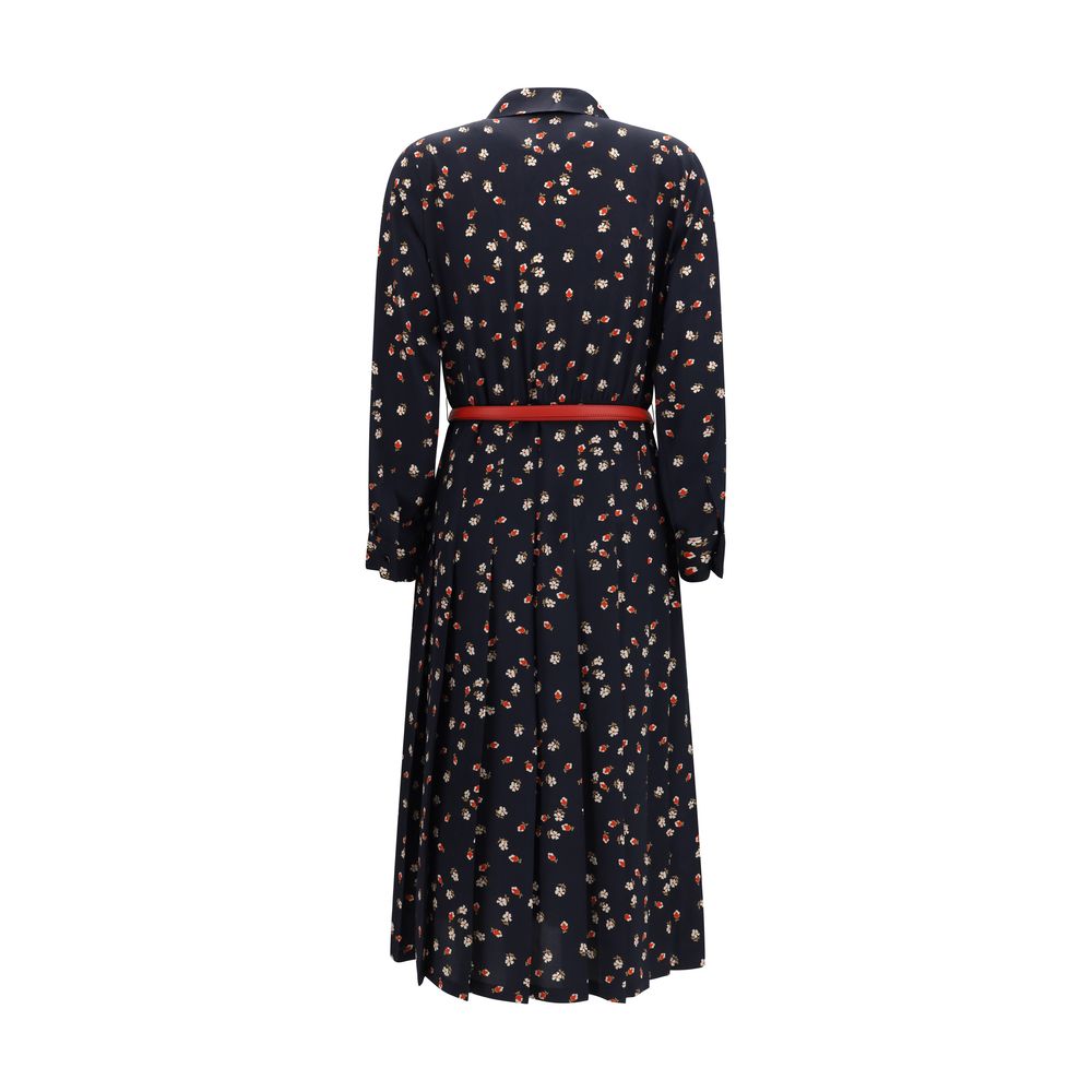Abito casual Max Mara in seta blu